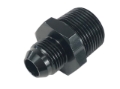 Picture of -8AN Male to 3/4NPT Male Thread Aluminum Anodized Hose End Fitting Black Adapter