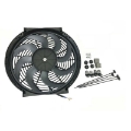 14" High Performance Electric Slim Radiator Cooling Fan w/Mounting Kit Black