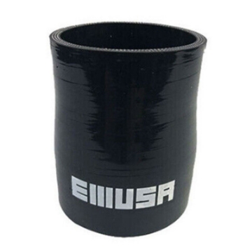 1X 2.25" to 2.5" 4-ply Straight Turbo Piping Silicone Couple Reducer Hose Black