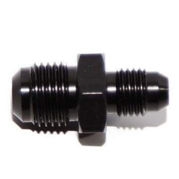 1x -4AN Male to-6AN Male Straight Thread Aluminum Anodized Fitting Adapter Black