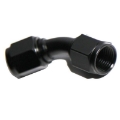 1x 6AN Female to AN-6 Female 45 Degree Swivel Fuel Oil Gas Line Fitting Black