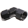 1x Black AN10 Female to 10AN AN-10 Female 45 Degree Flare Swivel Fitting Adapter