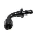 1x Black AN4 4AN AN-4 90 Degree Push On/ Push Lock Hose End Fitting Adapter