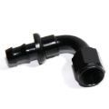 1x90 Degree AN6 6AN AN-6 Swivel Fuel Oil Gas Line Push-on Hose End Fitting Black