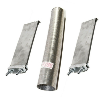 3" 18" Length Galvanized Flexible Exhaust Tubing Flex Pipe +2Pcs Band Clamps