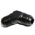 45 Degree AN6 6AN to AN-6 Male Swivel Fuel Oil Gas Line Fitting Adapter Black