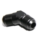 45 Degree AN6 6AN to AN-6 Male Swivel Fuel Oil Gas Line Fitting Adapter Black