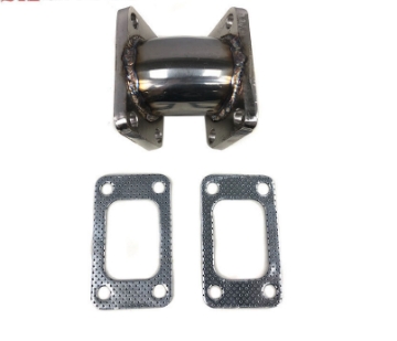 Picture of 45 Degree SS T3 Adapter + Gasket Fit T3 T3/T4 T70 GT35 HX35W HX40W Turbo