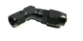 Picture of 45 Degree Swivel Fuel Oil Gas Line Hose End 4AN AN-4 Union Elbow Fitting Black