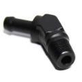 45Degree 1/8" NPT Male to 1/4" Hose Barb Fuel Oil Gas Line Fitting Adapter Black