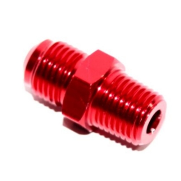 6AN AN-6 TO 1/4NPT Male Thread Aluminum Anodized Fitting Adapter RED