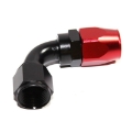 90 Degree -10AN AN10 Swivel Oil/Fuel/Gas Line Hose End Fitting Adapter Black+Red