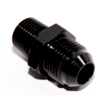 Black -8AN Male to 3/8NPT Male Thread Aluminum Anodized Hose End Fitting Adapter