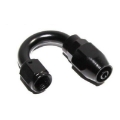 Black AN-4 AN4 180° Swivel-Seal Fuel Oil Gas Line Hose End Fitting Adapter