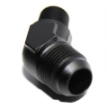 Black AN10 10AN Male to 3/8"NPT Male 45 Degree Fuel Oil Gas Line Fitting Adapter