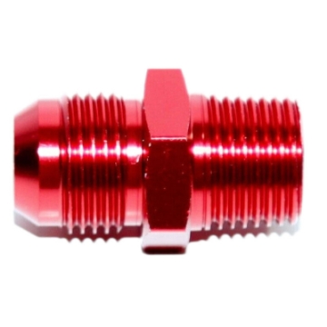 EMUSA 10AN AN-10 TO 1/2" NPT Male Thread Aluminum Anodized Fitting Adapter RED