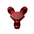EMUSA Red Aluminum Oil Fuel Fluid Y Block Flare Fitting 8x 8x 8AN Male Adapter