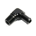 New 90Deg Fuel Oil Gas Line 1/4"NPT Male to 3/8" Hose Barb Fitting Adapter Black