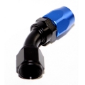 New Black+Blue AN10 45 Degree Swivel Oil/Fuel/Gas Line Hose End Fitting Adapter