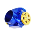 New Fits Universal 70MM Billet Throttle BLUE Body Gold Throttle Connection Mazda
