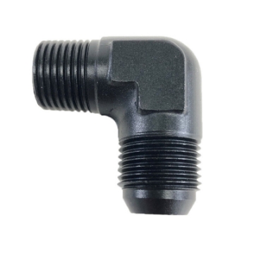 (one) 90 Degree AN10 10AN Male to 1/2NPT Male Fuel Oil Gas Line Fitting Adapter