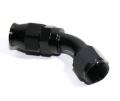 (one) AN10 10AN AN-10 45° Degree Swivel Fuel Oil Gas Line Hose End Fitting Black
