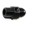 (one) AN10 Male to 1/2NPT Male Straight Flare Fitting w/ 1/8NPT Gauge Port