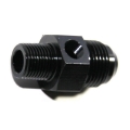 (one) AN10 Male to 3/8NPT Male Straight Flare Fitting w/ 1/8NPT Gauge Port