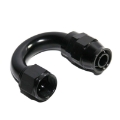 (one) AN12 12AN AN-12 180 Degree Swivel Fuel Oil Gas Line Hose End Fitting Black