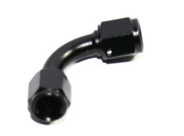 Picture of (one) AN4 Female to 4AN AN-4 Female 90 Degree Flare Swivel Fitting Adapter Black
