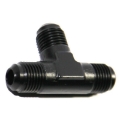 (one) AN6 6-AN Male to 2x AN6 6-AN Male Black 3-Way Tee T-Piece Fitting Adapter