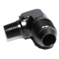 (one) AN8 8AN Male to 1/4NPT Male 90 Degree Fuel Oil Gas Line Fitting Adapter