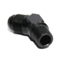 (one) AN8 8AN Male to 3/8NPT Male 45 Degree Fuel Oil Gas Line Fitting Adapter