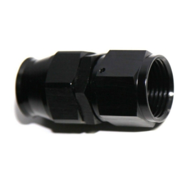 (one) Black AN12 12AN AN-12 Straight Swivel Fuel Oil Gas Line Hose End Fitting