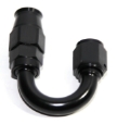(one) Black AN6 6AN AN-6 180 Degree Swivel Reusable Hose End Fitting Adapter