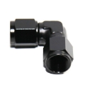(one) Black AN6 Female to 6AN AN-6 Female 90 Degree Flare Swivel Fitting Adapter