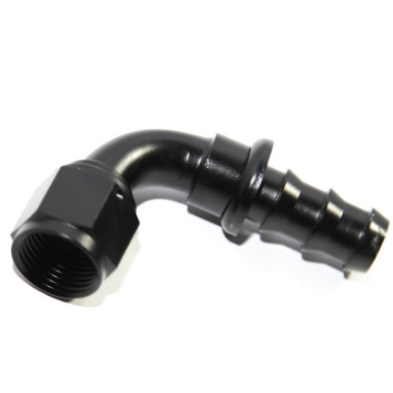 (one)90 Degree AN10 10AN AN-10 Push On/ Push Lock Hose End Fitting Adapter Black
