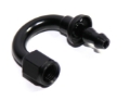 Picture of (one)AN4 4AN AN-4 180° Swivel Fuel Oil Gas Line Push-on Hose End Fitting Black