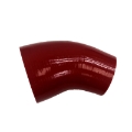 Red 45 Degree 3" to 4" Silicone hose Coupler 4 layer polyester