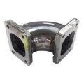 T2 to T2 4-Bolt Stainless Steel 90 Degree TurboCharger Flange Conversion Adapter