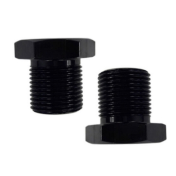 Two (2) Black Aluminum Oil Filter with 1/2-28 to 13/16-16 Threading